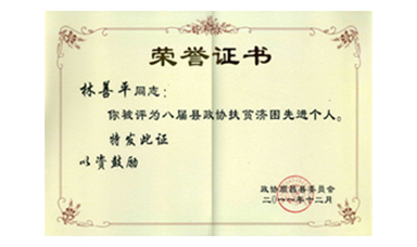 盡心盡力謀發(fā)展 盡職盡責為和諧--記縣政協(xié)常委、虹潤公司董事長林善平